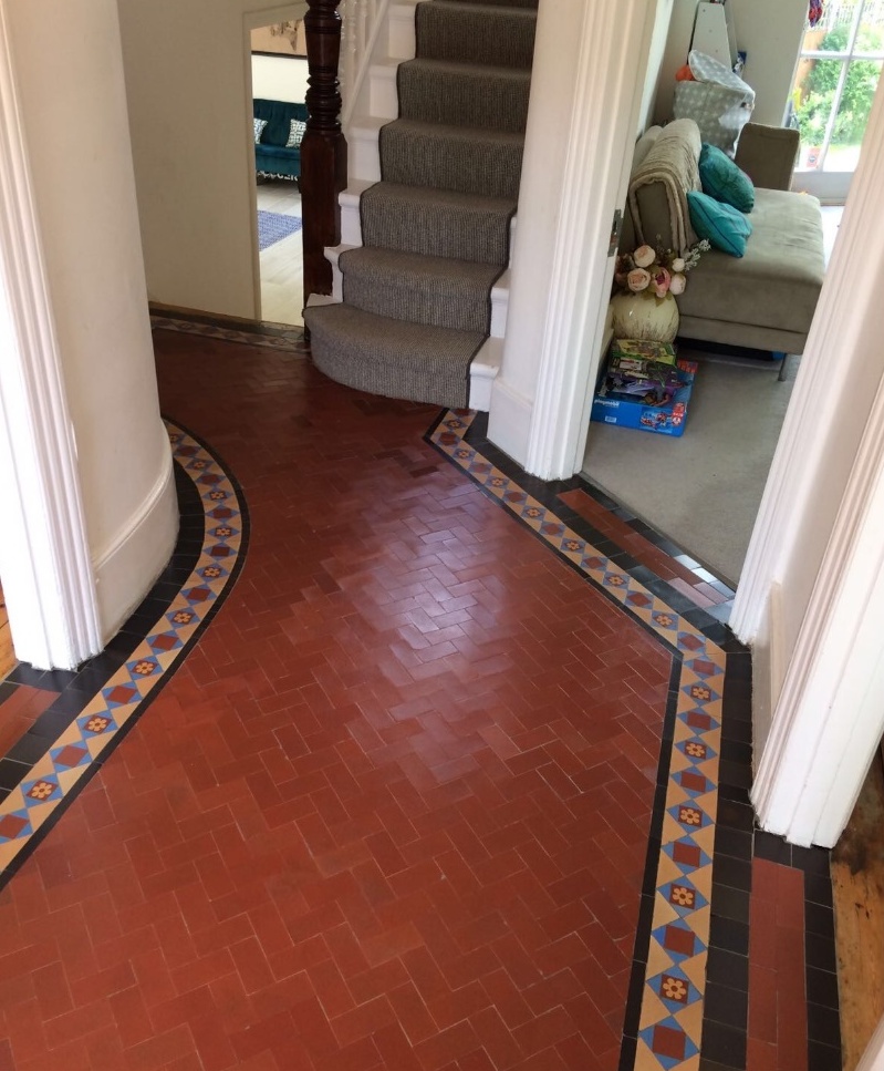 Edwardian Hallway Floor After Restoration Crouch End