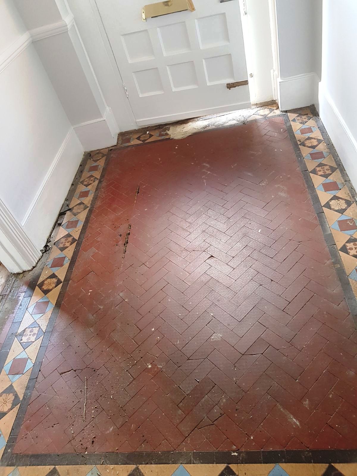 Edwardian Hallway Before Restoration Muswell Hill