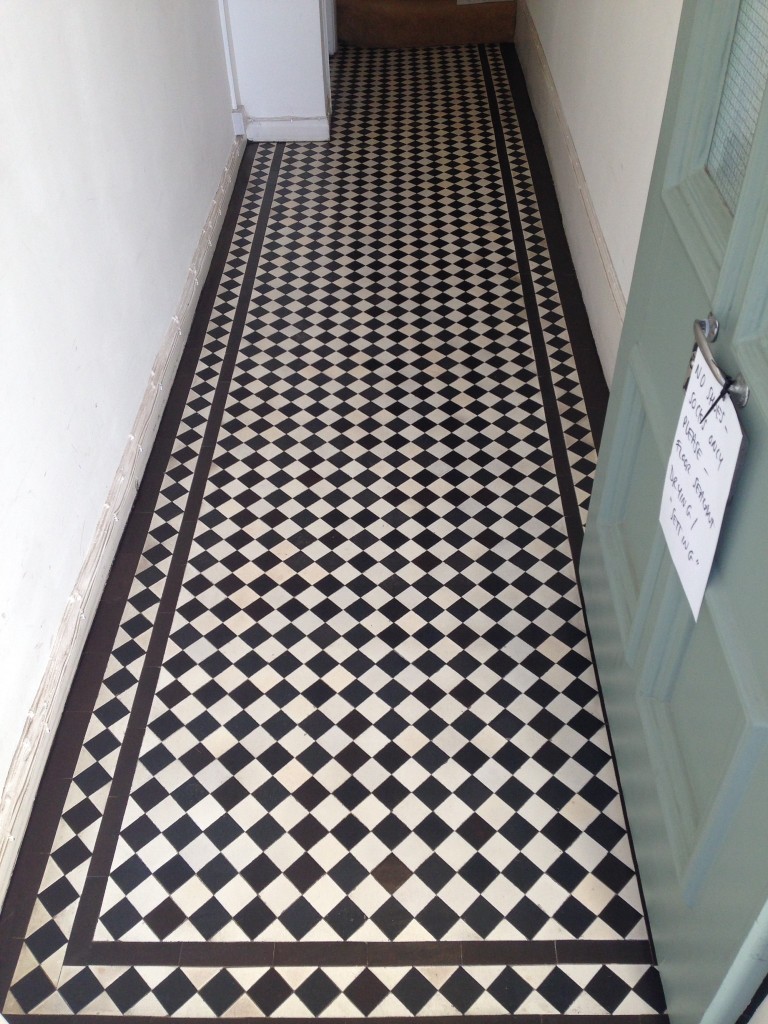 Victorian Tiled Hallway After Restoration Swiss Cottage