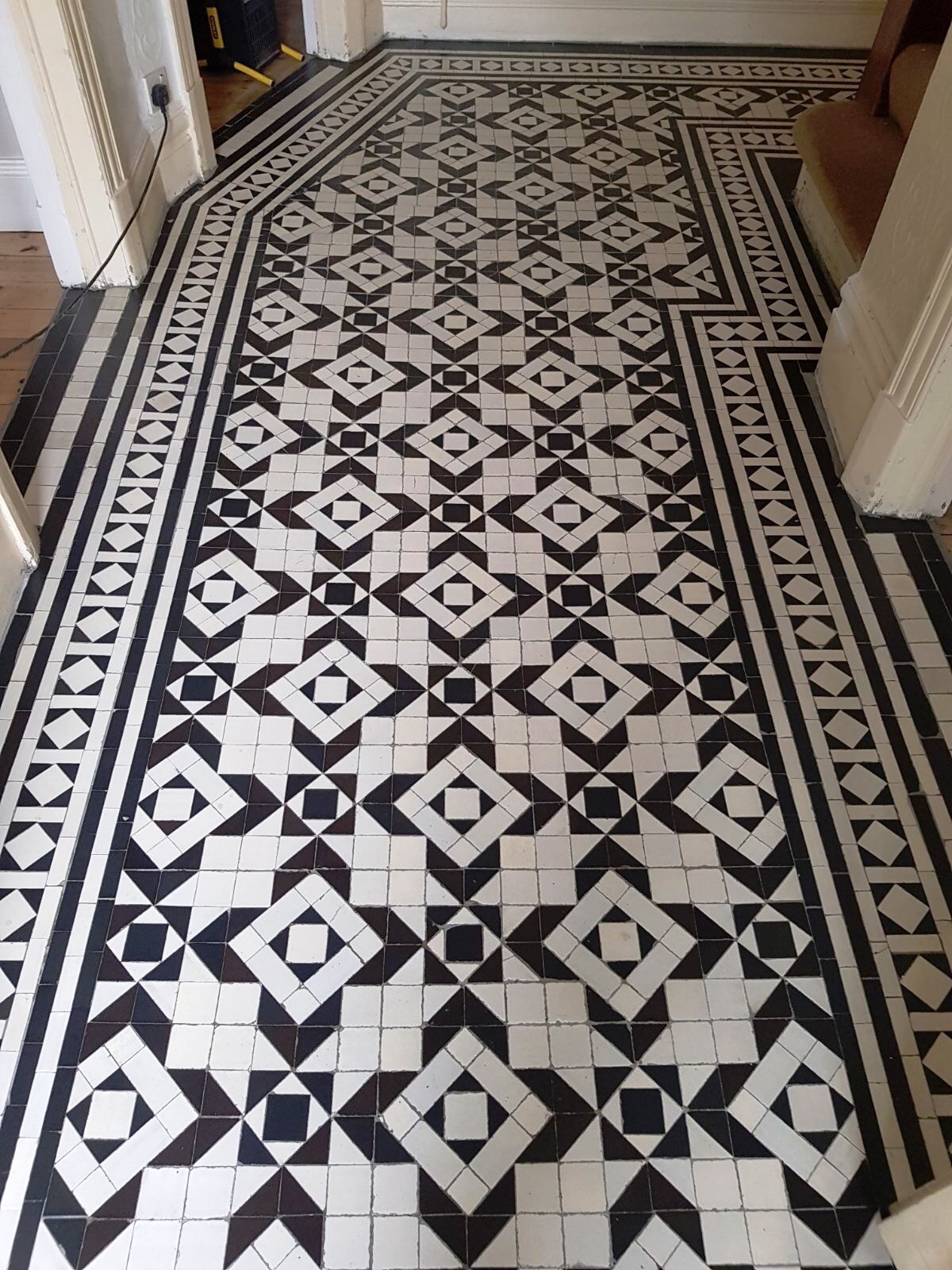 Victorian Tiled Hallway Floor After Full Restoration in Woodford Green