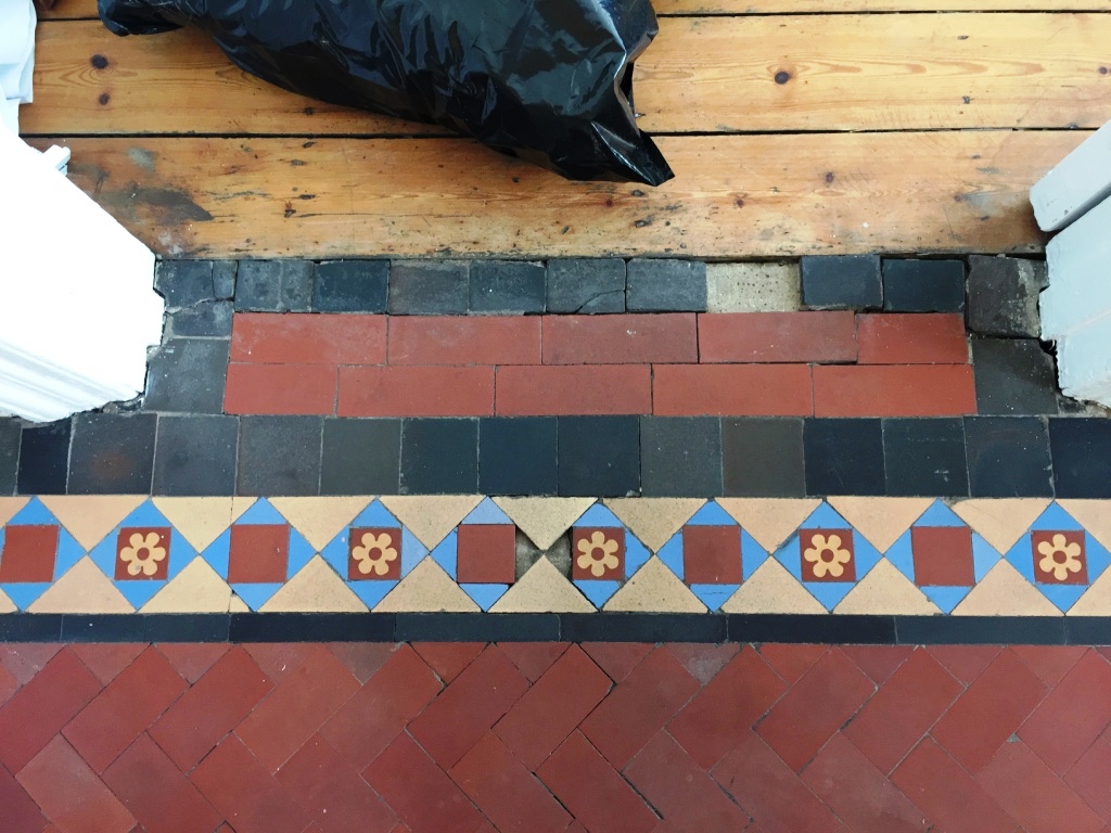 Edwardian Hallway Threshold Before Restoration Crouch End