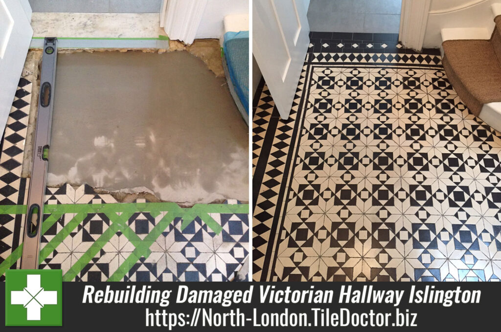 Rebuilding a Damaged Victorian Tiled Hallway in Islington