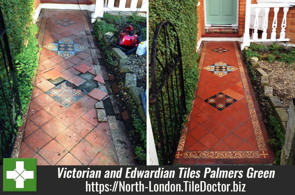 Tired Victorian and Edwardian Tiles Rejuvenated in Palmers Green