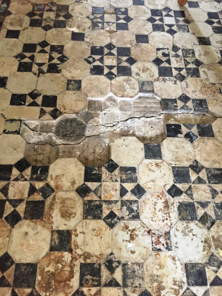 Victorian Tiled Hallway Before Cleaning Palmers Green