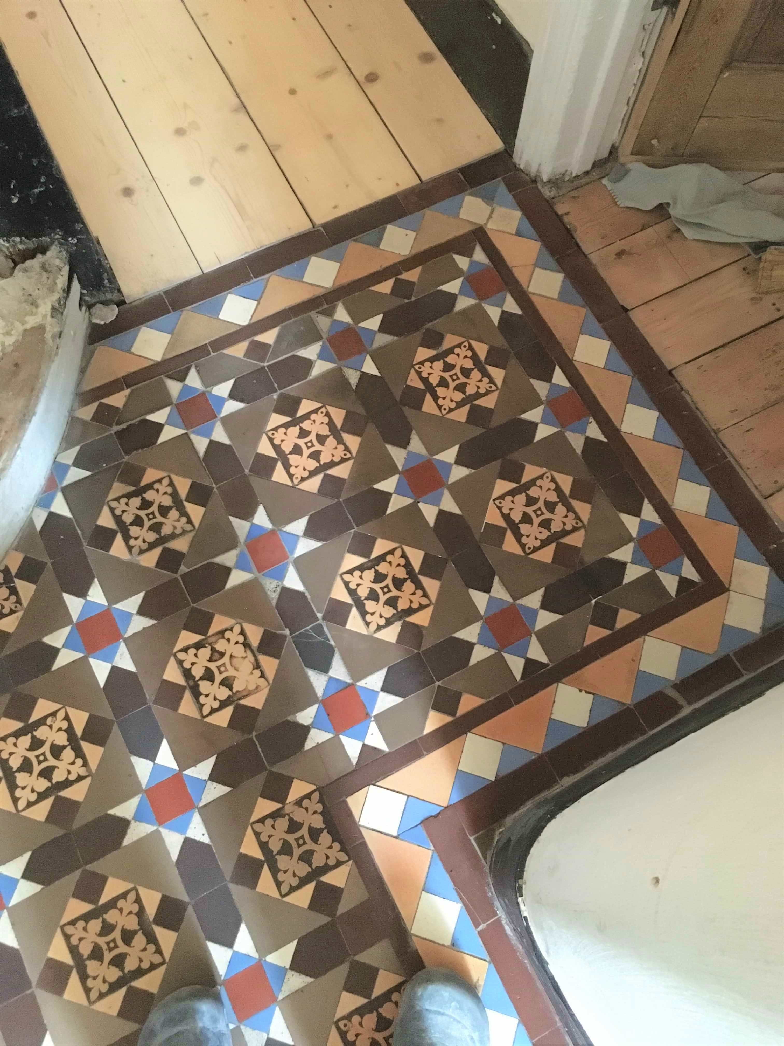 Victorian Tiled Floor After Restoration Haringey