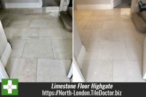 Limestone Floor Before After Renovation Highgate