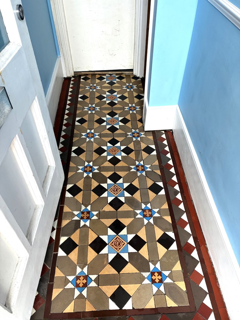 Victorian Tiled Floor Before Restoration Crouch End N8 Victorian Tiled Floor Before Restoration Crouch End N8